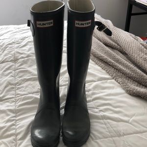 Hunter rain boots-original grey gloss
